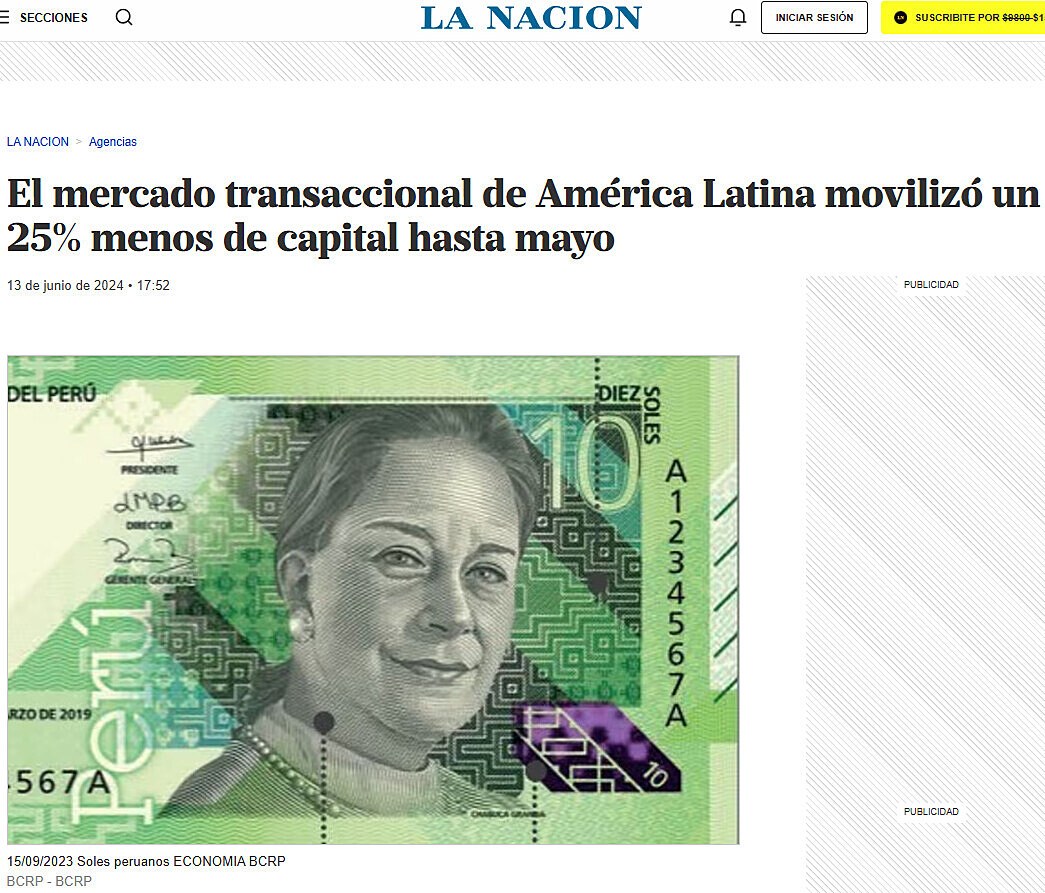 El mercado transaccional de Amrica Latina moviliz un 25% menos de capital hasta mayo